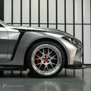 แก้มข้างผิวไพรเมอร์ขาว มีช่องระบาย BMW M4 G82 G83 SOOQOO