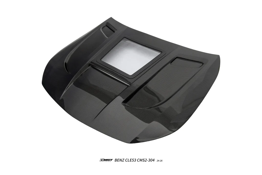 ฝากระโปรงหน้า แบบ A Carbon Fiber Mercedes Benz CLE53 C236 ทรง CMST ปี 2024 ขึ้นไป
