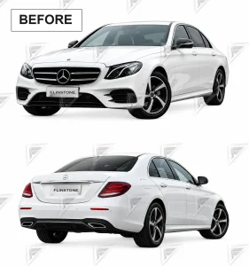 ชุดเปลี่ยนโฉม Mercedes-Benz E-Class W213 เป็น W214 ทรง Executive ตราตั้ง แบบไม่ตัดต่อ