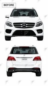 ชุดเปลี่ยนโฉม Mercedes-Benz ML/GLE-Class W166 เป็น W167 ทรง AMG 63 แบบ 1:1 แบบไม่ตัดต่อ