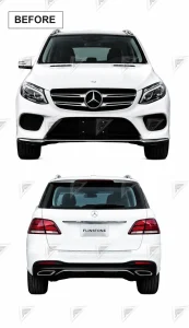 ชุดเปลี่ยนโฉม Mercedes-Benz ML/GLE-Class W166 เป็น W167 ทรง Bodykit แบบไม่ตัดต่อ