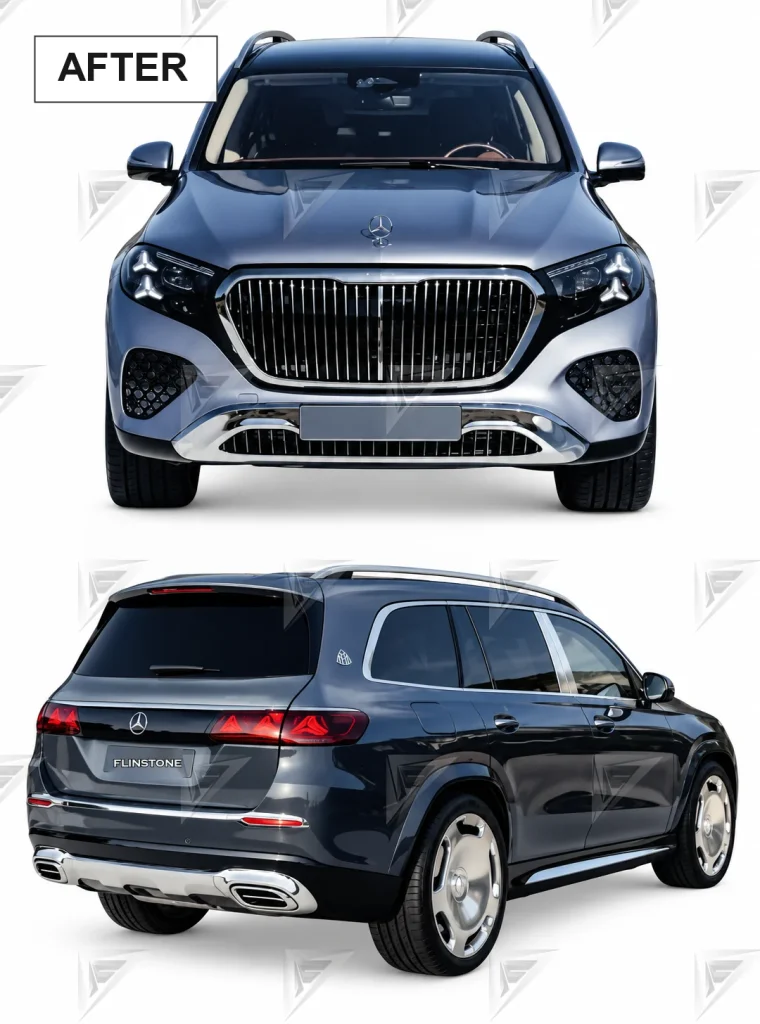 ชุดเปลี่ยนโฉม Mercedes-Benz GL/GLS-Class X164 เป็น X167 ทรง Maybach แบบตัดต่อ แบบที่ 2