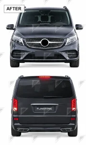 ชุดเปลี่ยนโฉม Mercedes-Benz Vito/V-Class W639 ทรง Sport แบบไม่ตัดต่อ