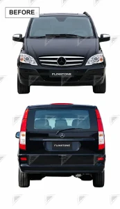 ชุดเปลี่ยนโฉม Mercedes-Benz Vito/V-Class W639 ทรง Sport แบบไม่ตัดต่อ