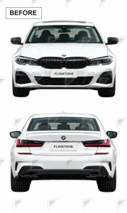 ชุดเปลี่ยนโฉม BMW 3 Series G20 เป็น G28 ทรง LCI แบบไม่ตัดต่อ