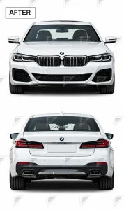ชุดเปลี่ยนโฉม BMW 5 Series F10 เป็น G30 ทรง M-Tech แบบไม่ตัดต่อ