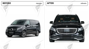 ชุดแปลงโฉม Mercedes-Benz Vito/V-Class W447 เป็น W447 (2023) ทรง Maybach ชุดกระจังหน้า
