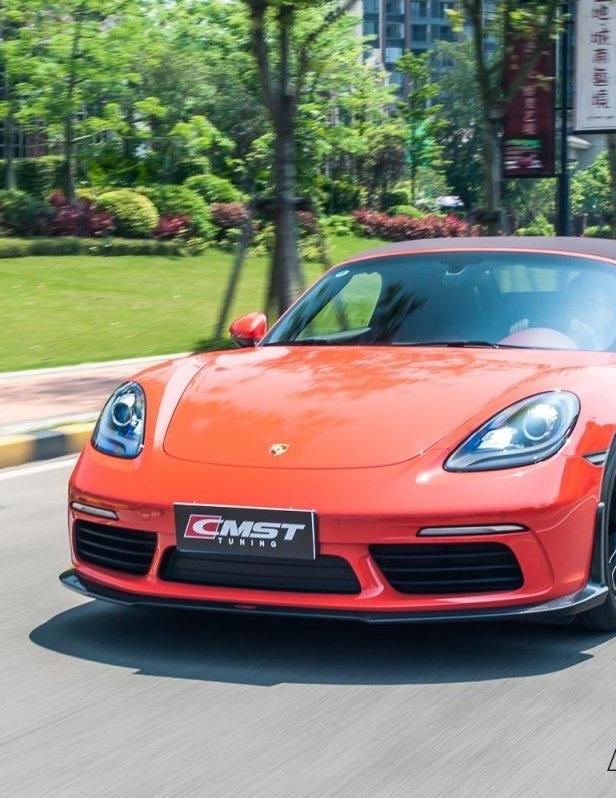 ลิ้นหน้า CMST ทรง สปลิตเตอร์ สำหรับ Porsche 718 Cayman 2017-ON