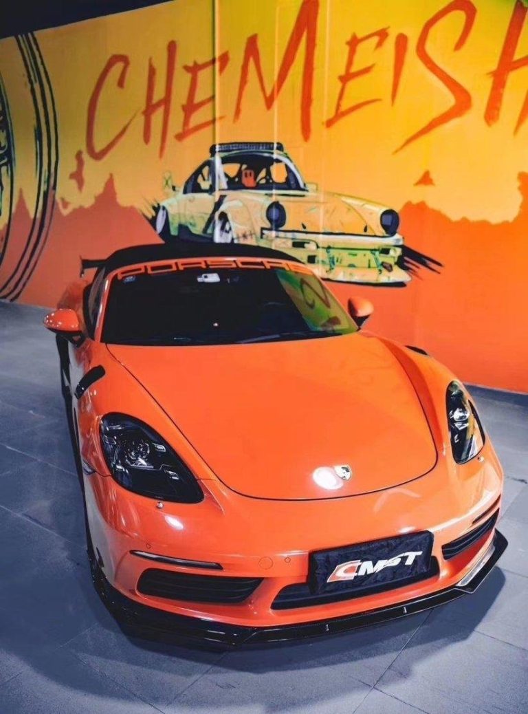 ลิ้นหน้า CMST ทรง สปลิตเตอร์ สำหรับ Porsche 718 Cayman 2017-ON (แบบที่ 2)