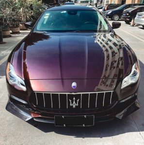 ลิ้นหน้า CMST ทรง สปลิตเตอร์ สำหรับ Maserati Quattroporte 2017-ON