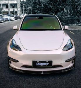 ลิ้นหน้า CMST ทรง สปลิตเตอร์ สำหรับ Tesla Model Y 2020-2025 (แบบที่ 5)