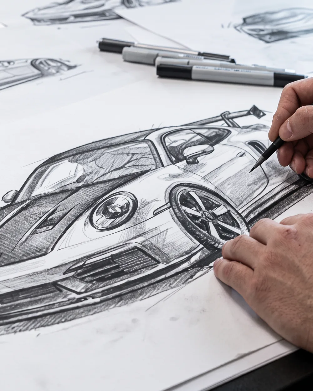 Design sketch of a body kit