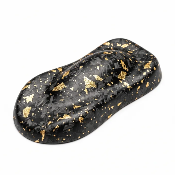 Forged carbon with gold flake