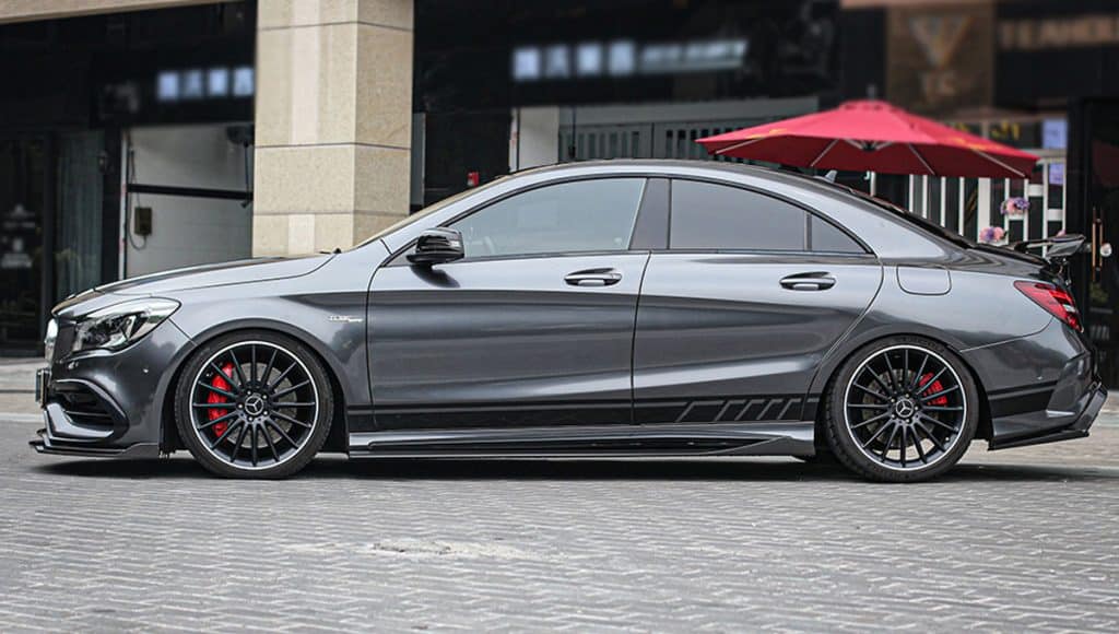 CLA-Class W117 side skirts and rear diffuser